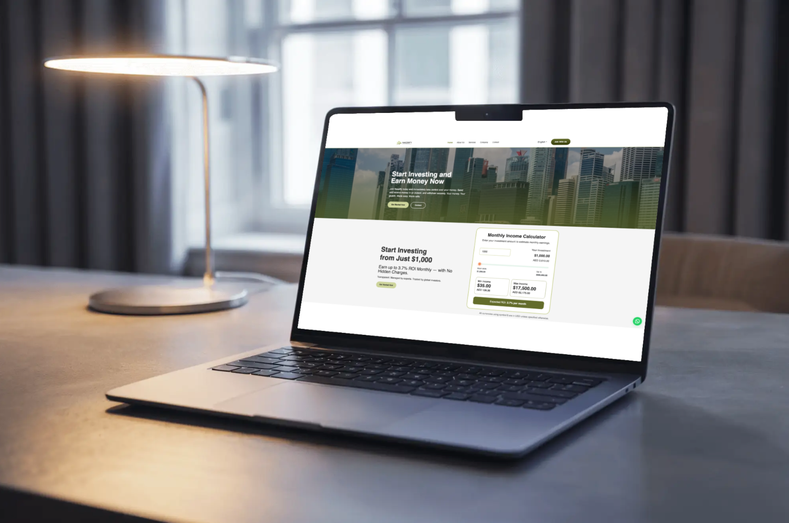 Investment Management Firm Portfolio Screenshot
