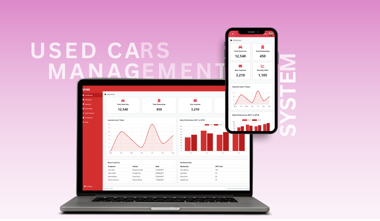 Used Car Management System Screenshot